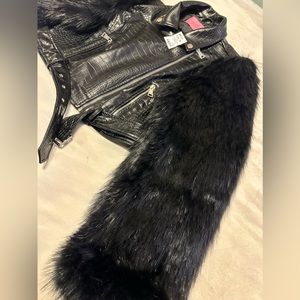 Azalea Wang Black Faux Fur Jacket